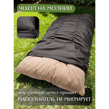 Матрас для садовой мебели и качелей 180х60х14 см, съёмный чехол, черный. Под заказ Матрас для садовой мебели и качелей 180х60х14 см, съёмный чехол, черный. Под заказ